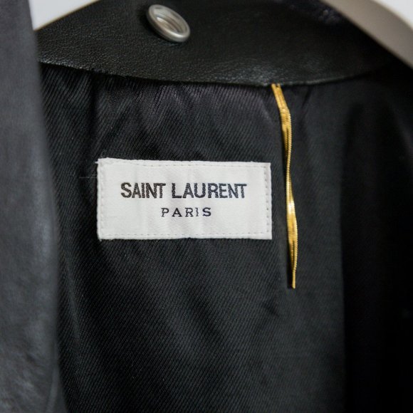 Saint Laurent Leather Biker-Style Jacket - Picture 3 of 6